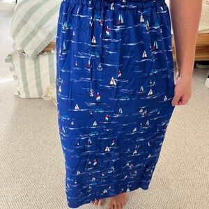 MWOT Midi sailboat skirt with tie waist
